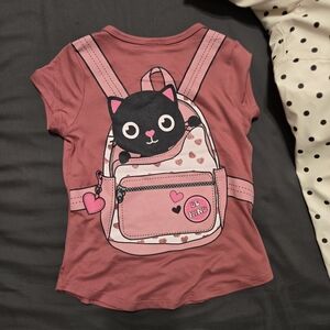 Cute Pink Cat Graphic T-Shirt